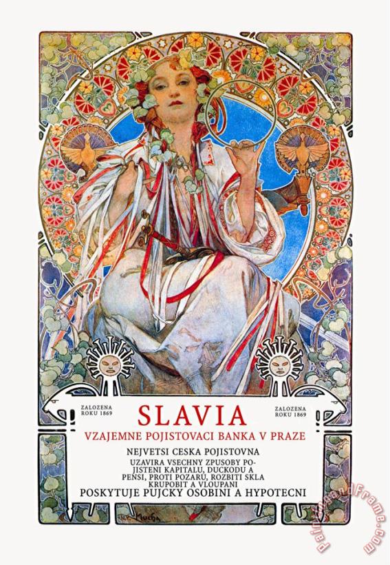 Slavia Insurance Company painting - Alphonse Marie Mucha Slavia Insurance Company Art Print