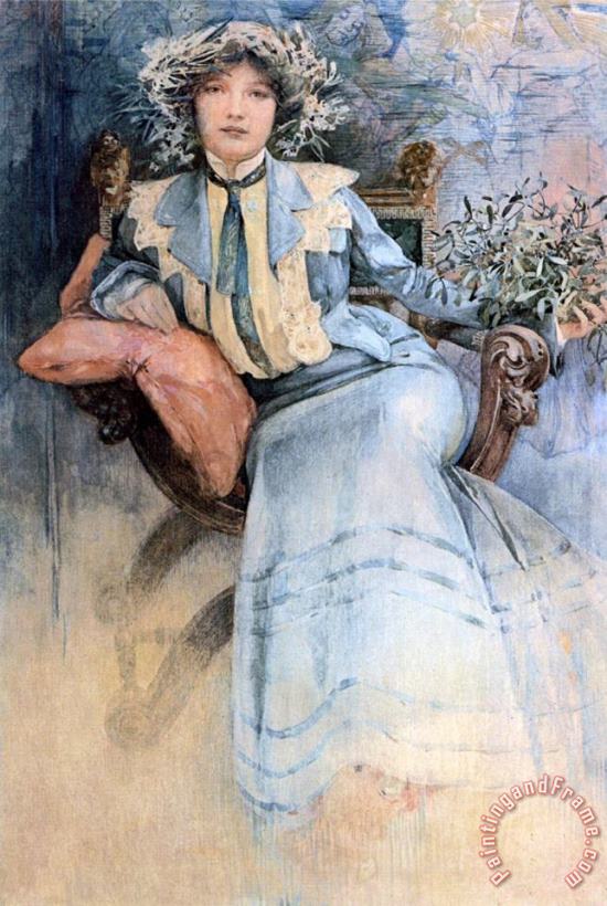 Alphonse Marie Mucha The Artist's Wife 1903 Art Print