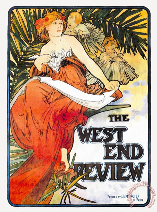 Alphonse Marie Mucha The West End Review Art Painting