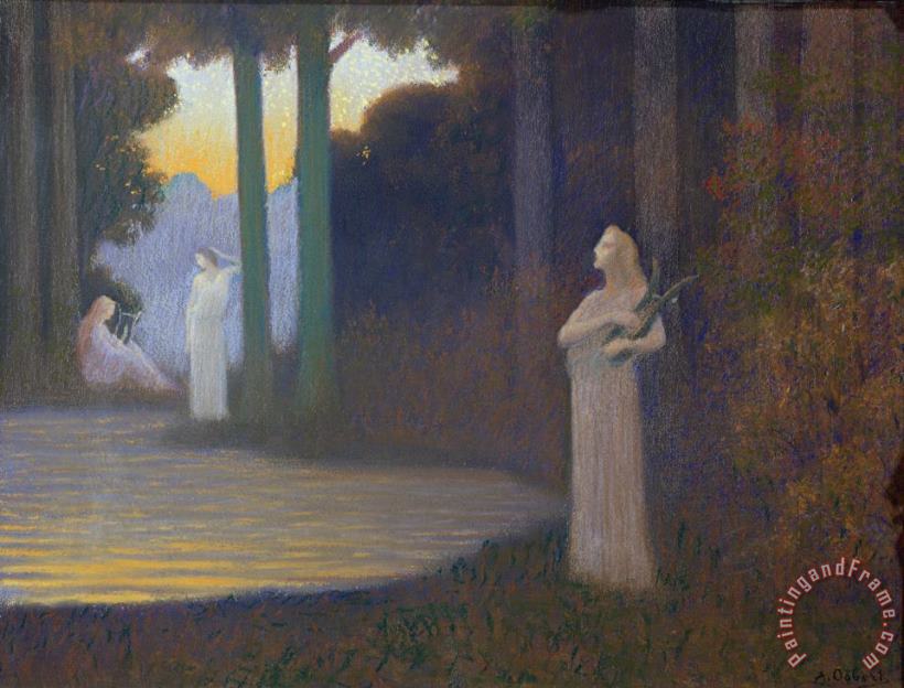 Lyricism in the Forest painting - Alphonse Osbert Lyricism in the Forest Art Print