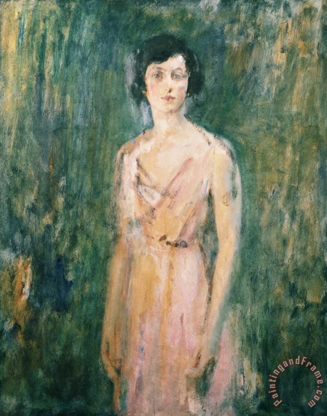 Lady in a Pink Dress painting - Ambrose McEvoy Lady in a Pink Dress Art Print