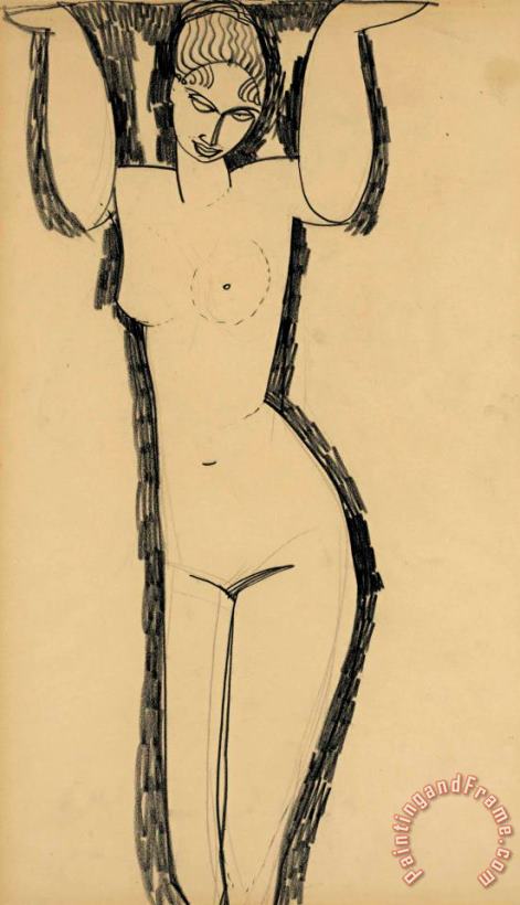 Amedeo Modigliani Cariatide, 1911 Art Painting
