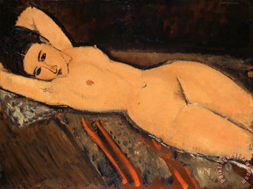 Nu Couche, 1916 painting - Amedeo Modigliani Nu Couche, 1916 Art Print