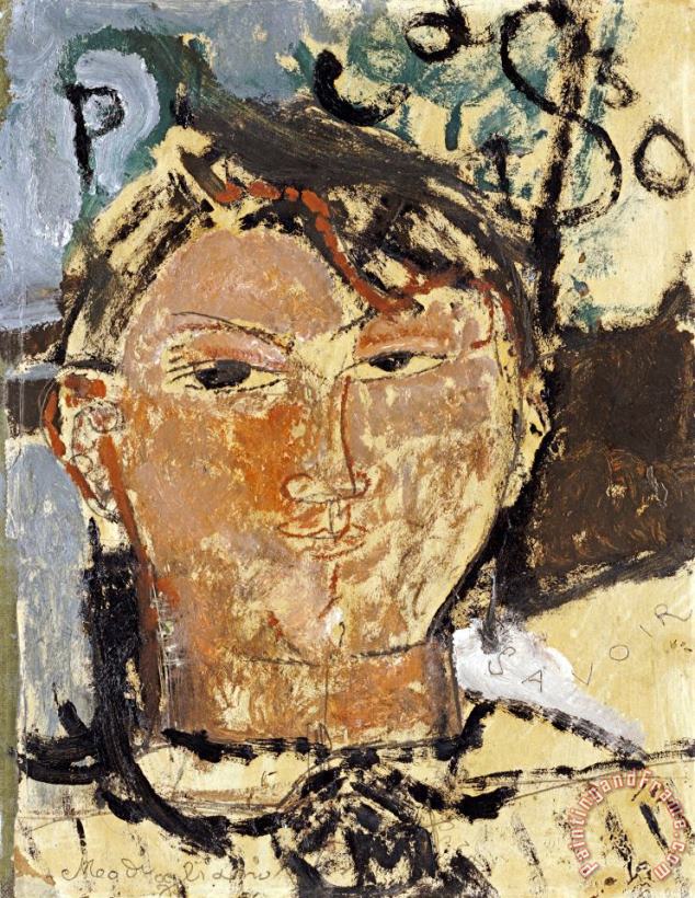 Portrait De Picasso painting - Amedeo Modigliani Portrait De Picasso Art Print
