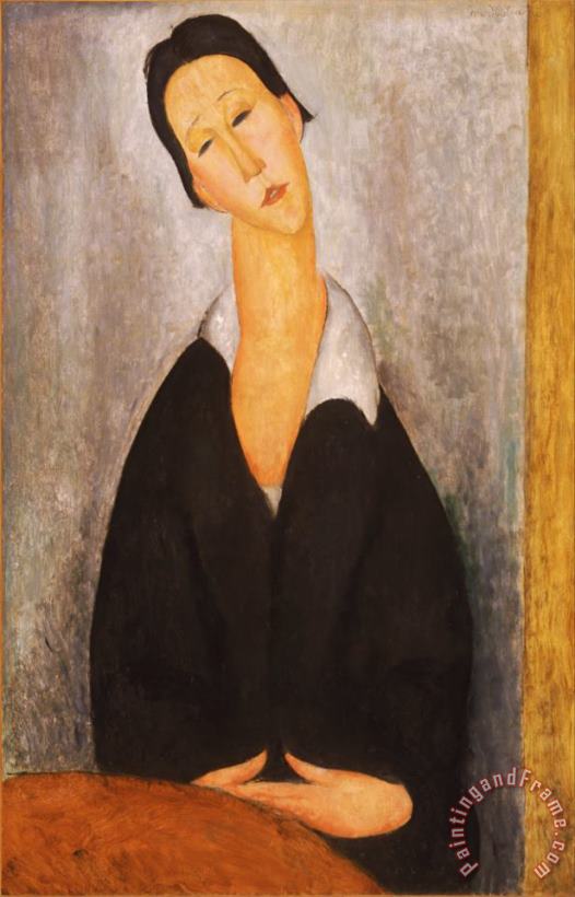 Portrait of a Polish Woman painting - Amedeo Modigliani Portrait of a Polish Woman Art Print
