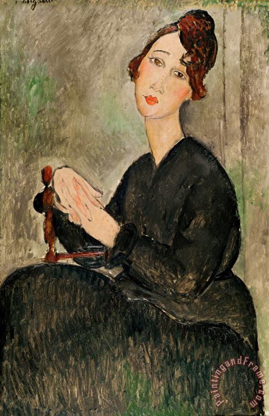 Portrait of Dedie Hayden painting - Amedeo Modigliani Portrait of Dedie Hayden Art Print