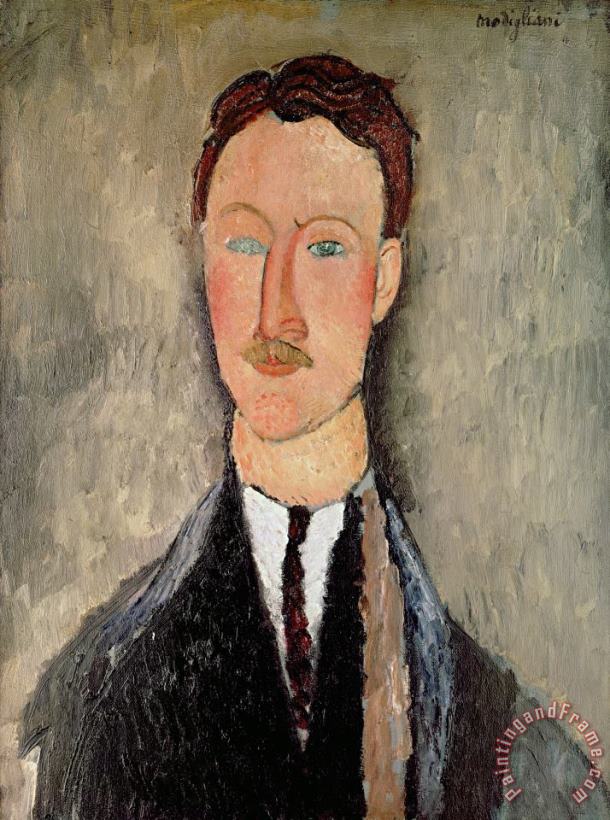 Portrait of Leopold Survage (1879 1968) painting - Amedeo Modigliani Portrait of Leopold Survage (1879 1968) Art Print