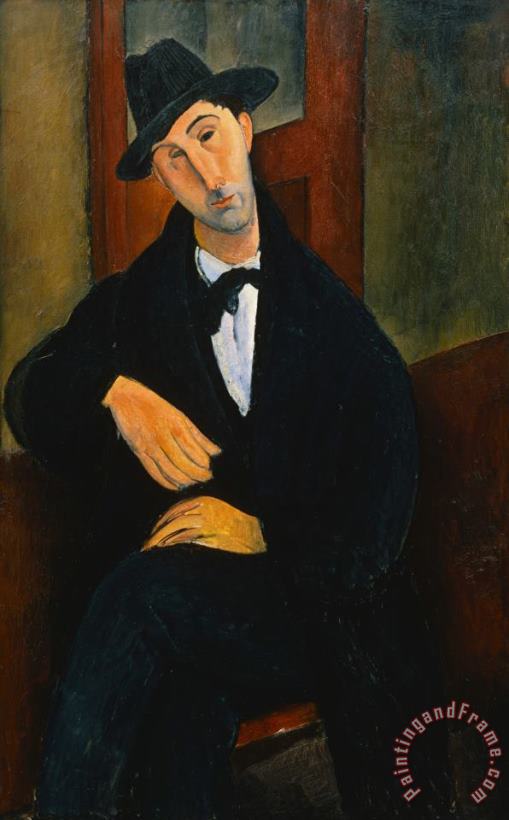 Portrait of Mario painting - Amedeo Modigliani Portrait of Mario Art Print