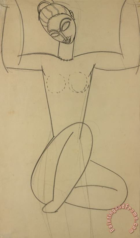 Amedeo Modigliani Seated Caryatid Art Print
