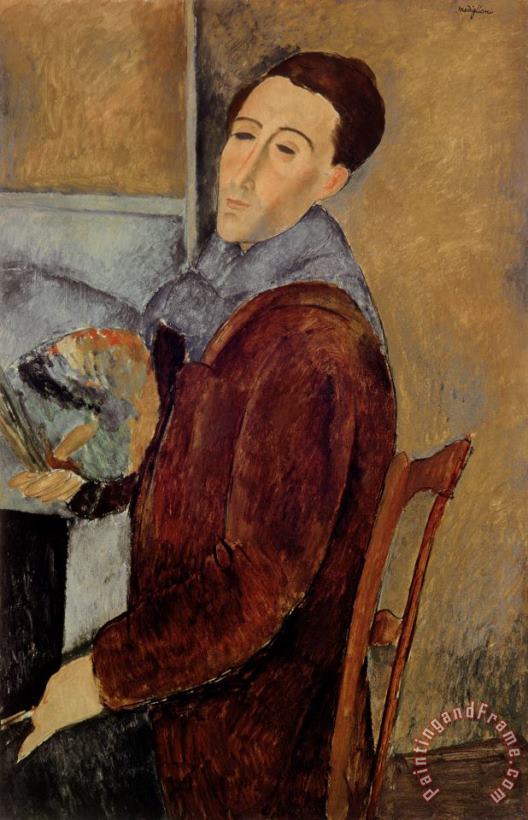 Self Portrait painting - Amedeo Modigliani Self Portrait Art Print