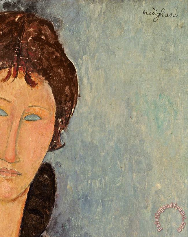 Woman With Blue Eyes painting - Amedeo Modigliani Woman With Blue Eyes Art Print