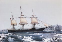 American School Clipper Ship Red Jacket In The Ice Off Cape Horn On Her Passage From Australia To Liverpool