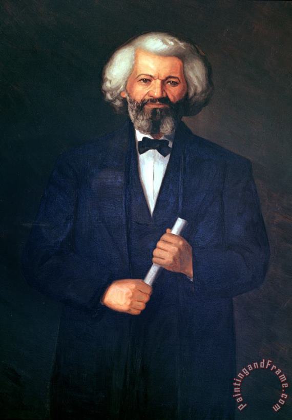 Portrait of Frederick Douglass painting - American School Portrait of Frederick Douglass Art Print