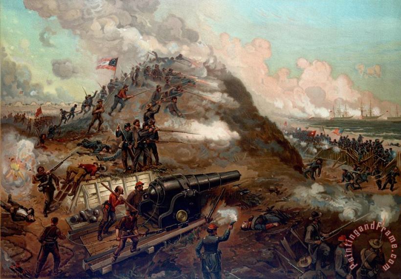 American School Second Battle Of Fort Fisher Art Painting