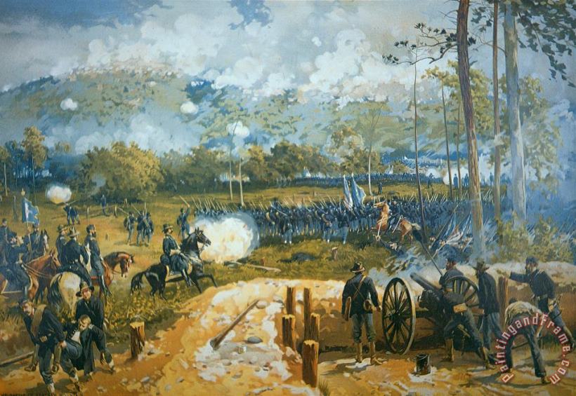 The Battle of Kenesaw Mountain painting - American School The Battle of Kenesaw Mountain Art Print