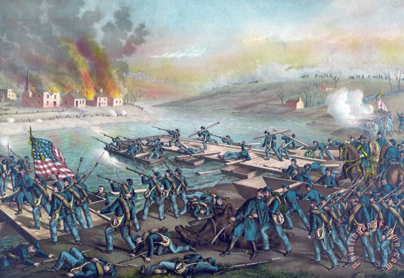 War painting - American School War Art Print
