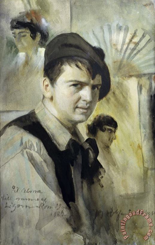 Anders Zorn Portrait of The Artist Art Print