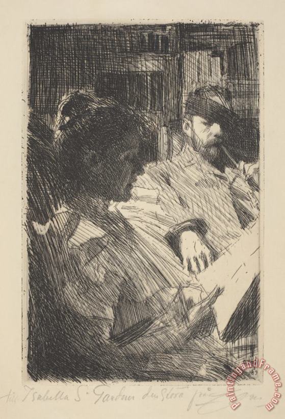 Anders Zorn Reading Art Painting