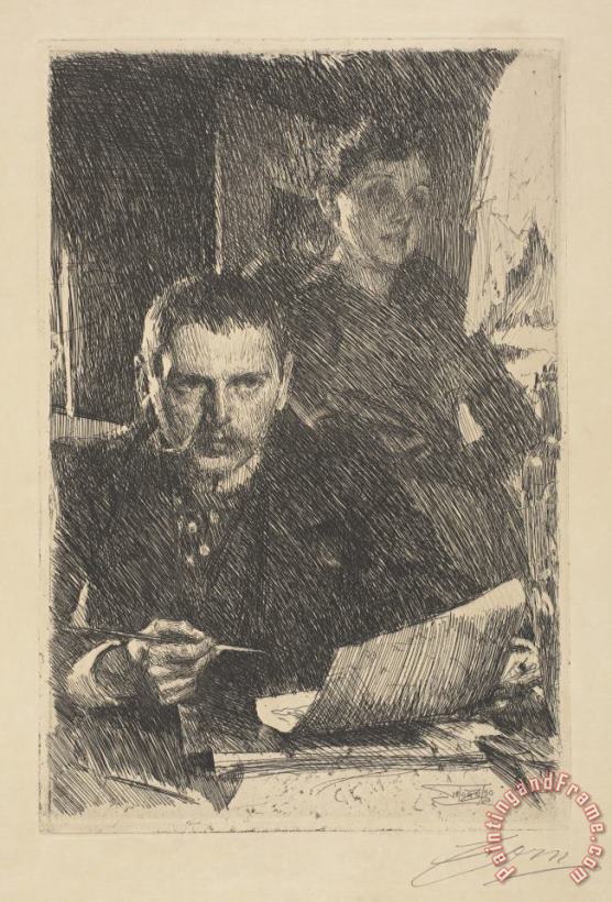 Zorn And His Wife painting - Anders Zorn Zorn And His Wife Art Print