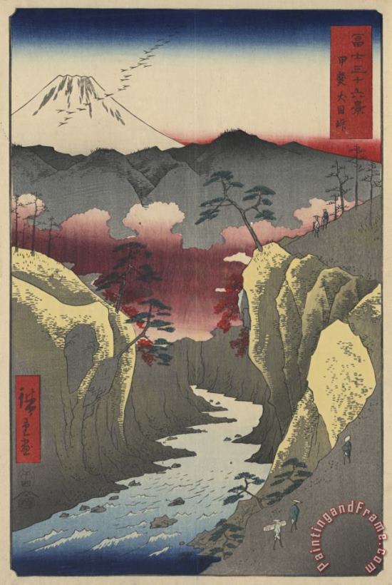 Ando Hiroshige Inume Pass in Kai Province Art Painting