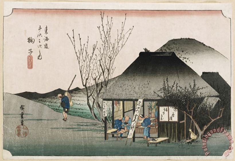 The Famous Teahouse at Mariko painting - Ando Hiroshige The Famous Teahouse at Mariko Art Print