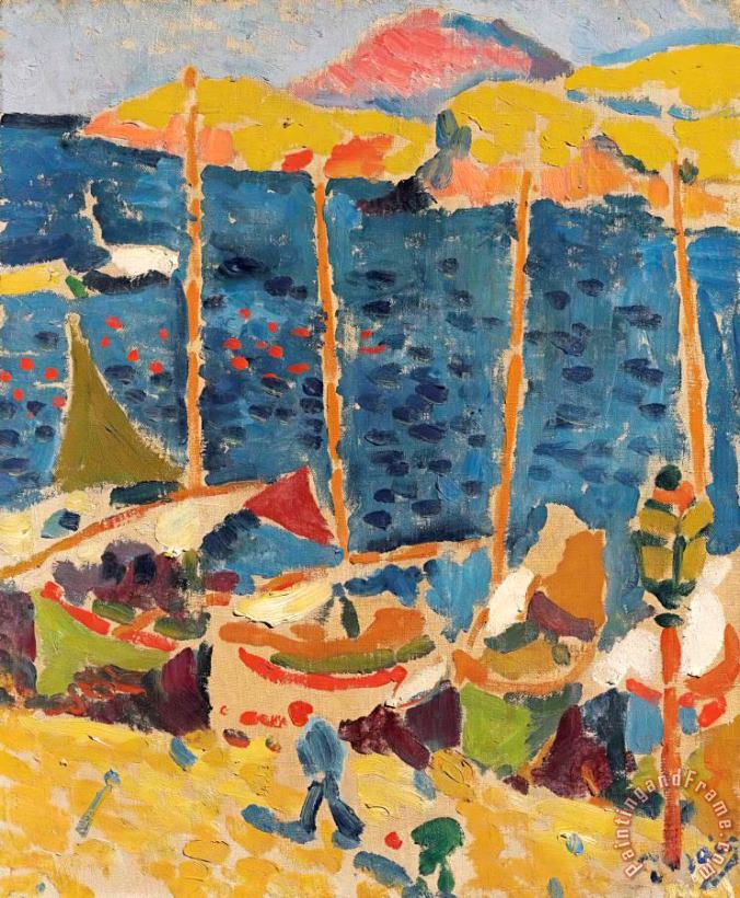 Bateaux Au Port De Collioure painting - Andre Derain Bateaux Au Port De Collioure Art Print