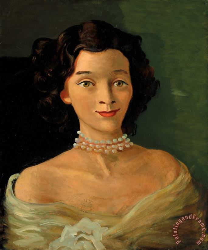 Andre Derain Portrait De Femme Au Collier De Perles (portrait D'edmonde Charles Roux) Art Painting