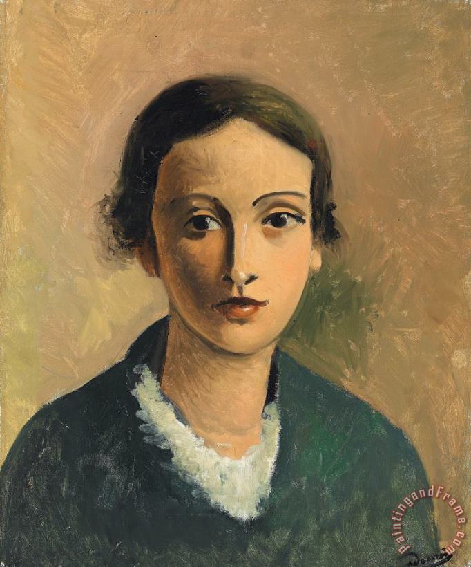 Andre Derain Portrait De Genevieve, Niece De L'artiste Art Print