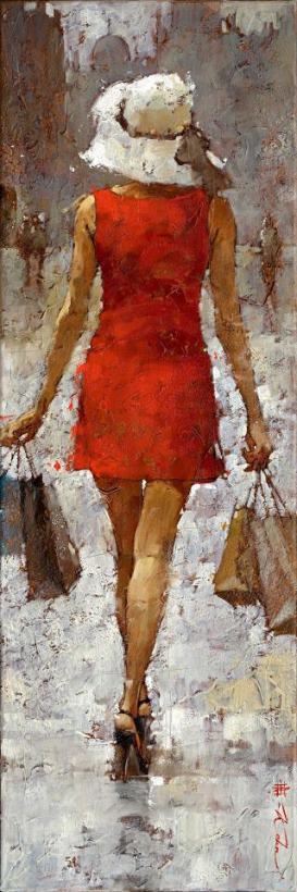 Retail Therapy painting - Andre Kohn Retail Therapy Art Print