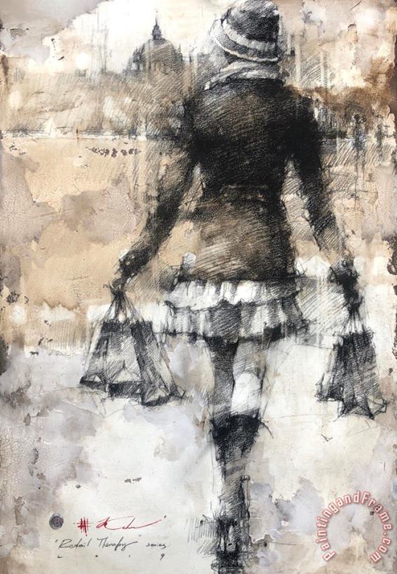 Retail Therapy, 2019 painting - Andre Kohn Retail Therapy, 2019 Art Print