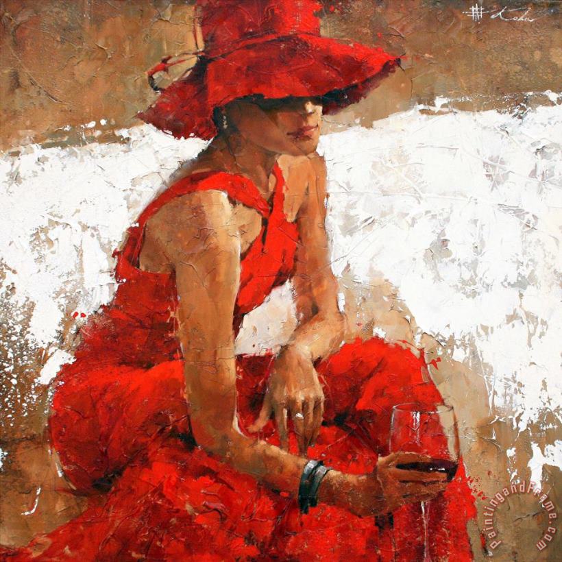 Rhapsody on The Theme of Bordeaux No. 5 painting - Andre Kohn Rhapsody on The Theme of Bordeaux No. 5 Art Print
