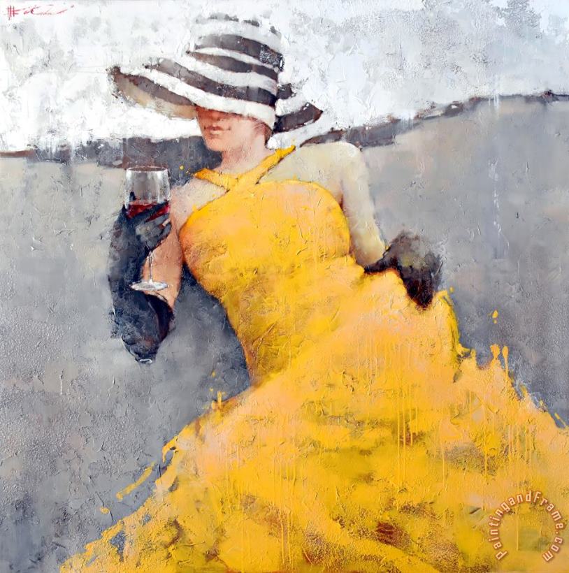 Rhapsody on The Theme of Vintage Chateau Margaux, 2019 painting - Andre Kohn Rhapsody on The Theme of Vintage Chateau Margaux, 2019 Art Print