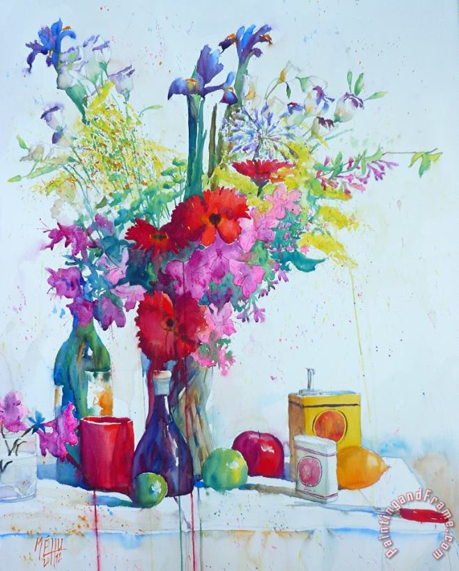 Andre Mehu Azaleas and Iris Art Painting