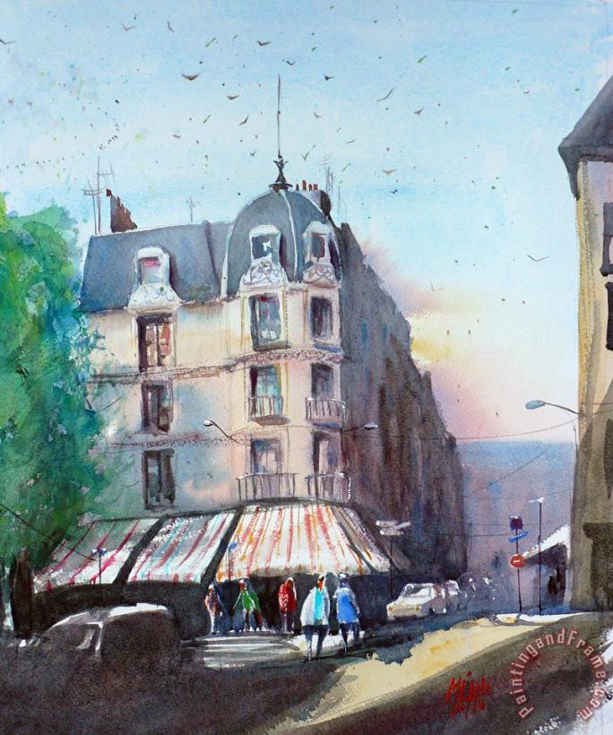 Cours de la Bove painting - Andre Mehu Cours de la Bove Art Print