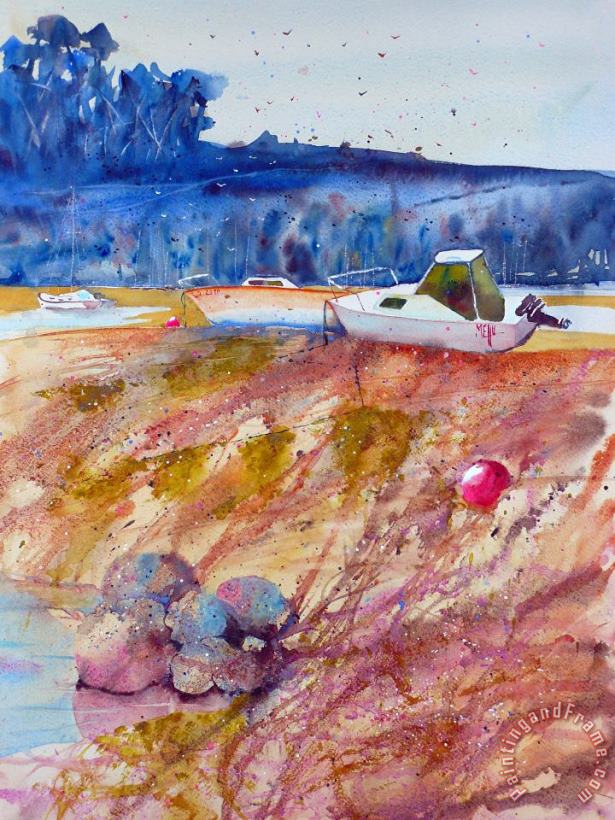 On the foreshore painting - Andre Mehu On the foreshore Art Print