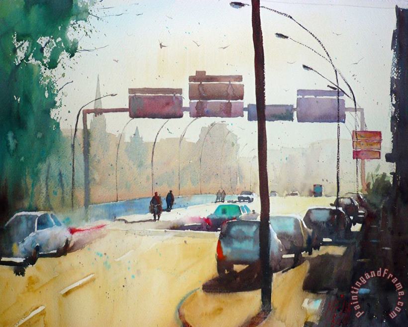 Andre Mehu Saint Christophe Bridge Art Painting