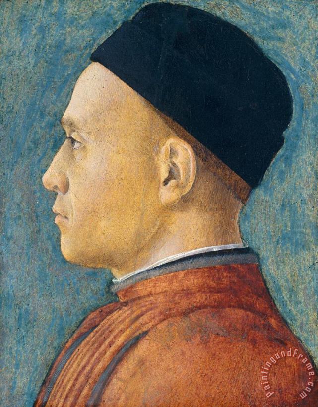 Portrait Of A Man painting - Andrea Mantegna Portrait Of A Man Art Print