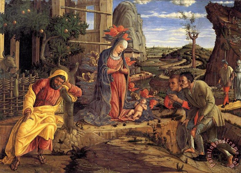 The Adoration of The Shepherds painting - Andrea Mantegna The Adoration of The Shepherds Art Print