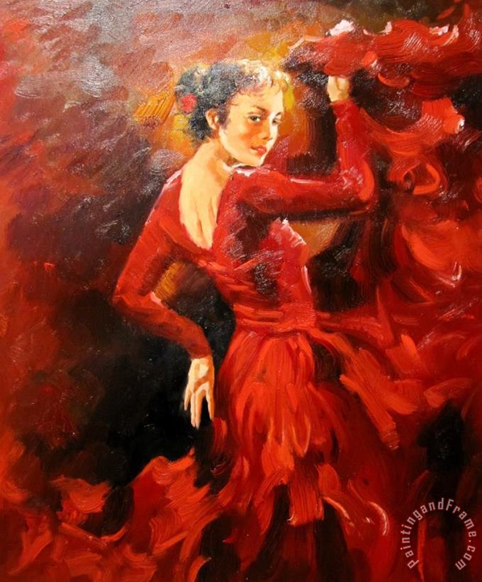 Andrew Atroshenko Crimson Dancer Art Painting