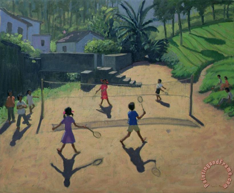Badminton painting - Andrew Macara Badminton Art Print