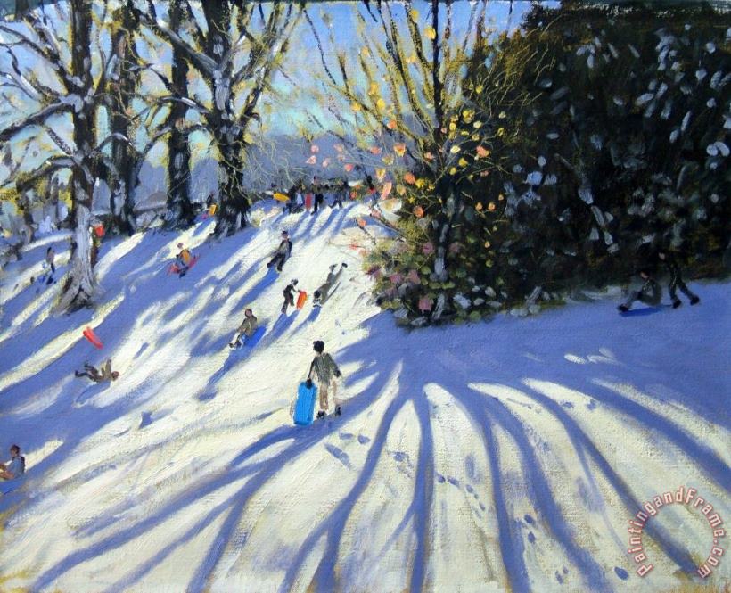 Andrew Macara Early snow Darley Park Art Print