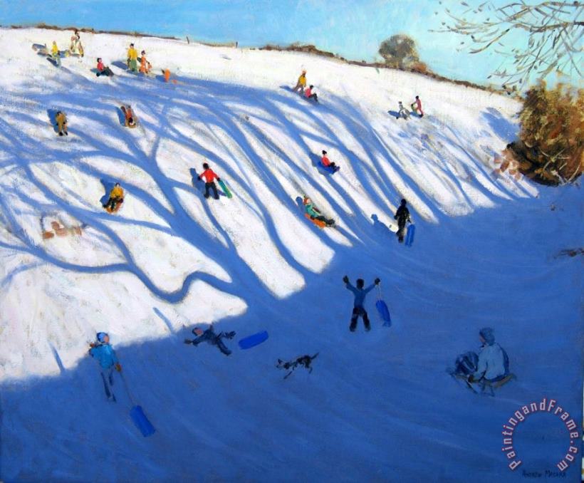 Andrew Macara Shandows on a hill Monyash Art Painting
