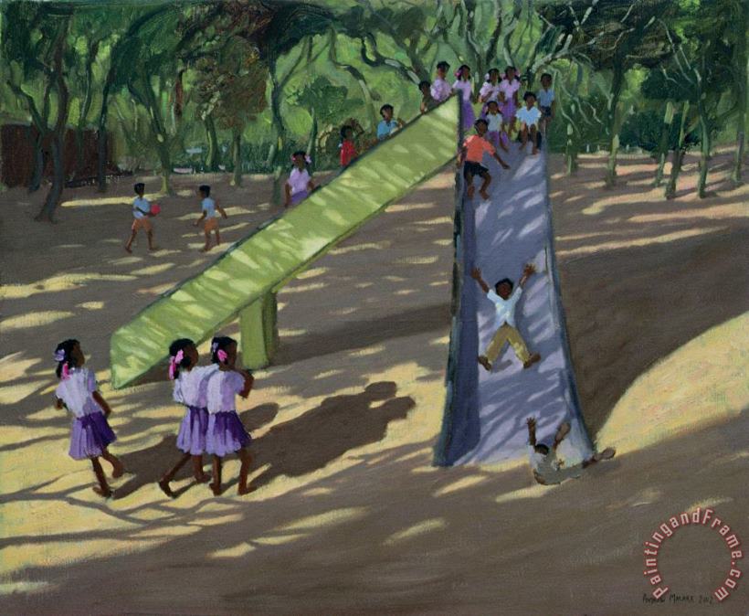 Slide Mysore painting - Andrew Macara Slide Mysore Art Print