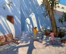 Andrew Macara Two Girls Skipping Mykonos