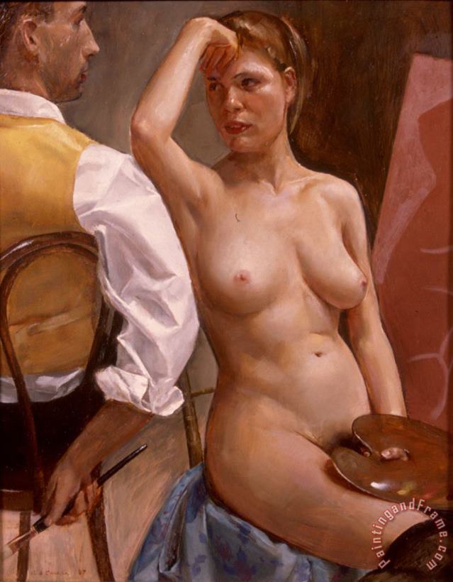 Andrew Sterrett Conklin Artist And Model at Rest II Art Painting