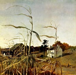 andrew wyeth Autumn Cornfield October 1 1950