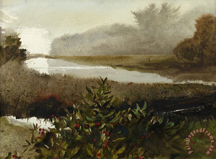 andrew wyeth Backwater, 1982 Art Painting