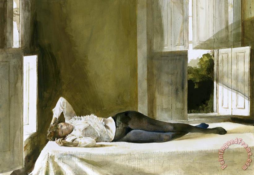 Beauty Rest 1991 painting - andrew wyeth Beauty Rest 1991 Art Print