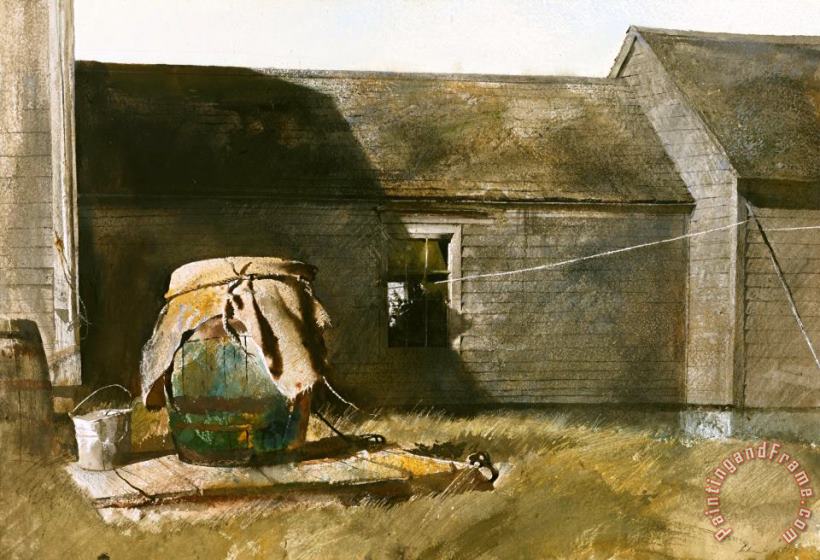 andrew wyeth Dry Well (rain Barrel) 1958 Art Painting