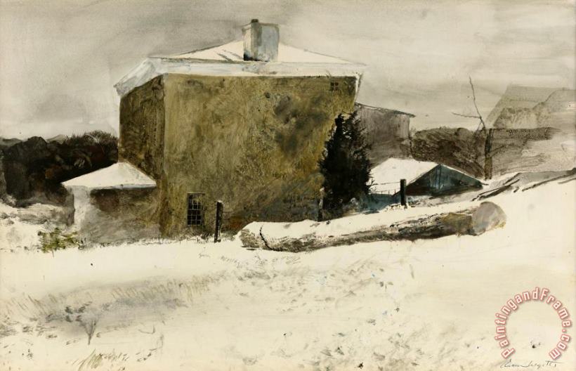 andrew wyeth Firewood (study for Groundhog Day) 1959 Art Painting